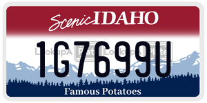 1G7699U  license plate in ID