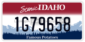 1G79658  license plate in ID