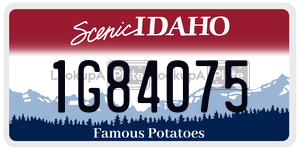 1G84075  license plate in ID