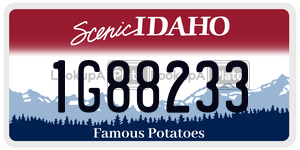 1G88233  license plate in ID
