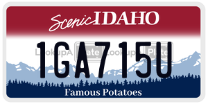 1GA715U  license plate in ID
