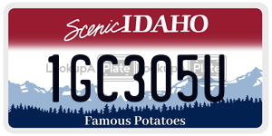 1GC305U  license plate in ID