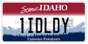 1IDLDY  license plate in ID