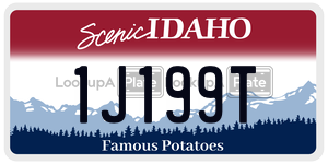 1J199T  license plate in ID
