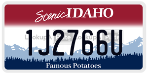 1J2766U  license plate in ID