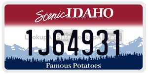 1J64931  license plate in ID
