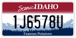 1J6578U  license plate in ID