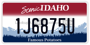 1J6875U  license plate in ID