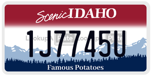1J7745U  license plate in ID