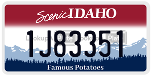 1J83351  license plate in ID