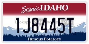 1J8445T  license plate in ID