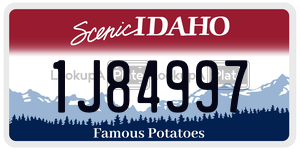 1J84997  license plate in ID