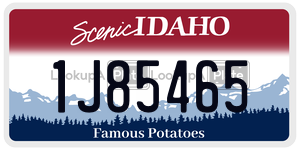 1J85465 license plate in Idaho
