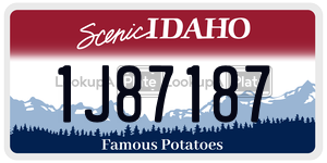 1J87187  license plate in ID