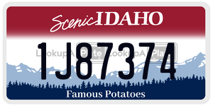 1J87374  license plate in ID