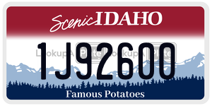 1J92600  license plate in ID