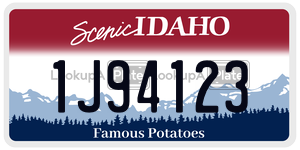 1J94123  license plate in ID