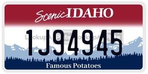 1J94945  license plate in ID