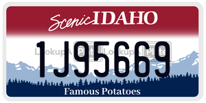 1J95669  license plate in ID
