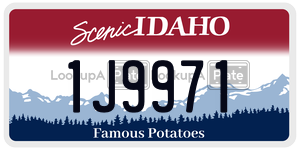 1J9971  license plate in ID