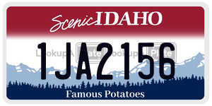 1JA2156  license plate in ID