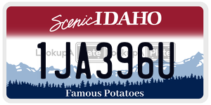 1JA396U  license plate in ID