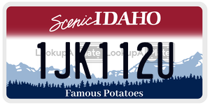 1JK112U  license plate in ID