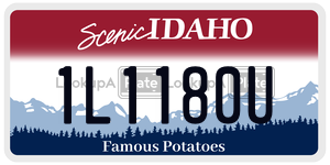 1L1180U  license plate in ID