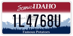 1L4768U  license plate in ID