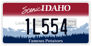 1L554  license plate in ID