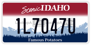 1L7047U  license plate in ID