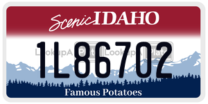 1L86702  license plate in ID