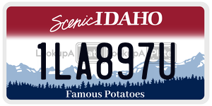 1LA897U  license plate in ID