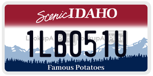 1LB051U  license plate in ID