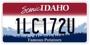 1LC172U  license plate in ID