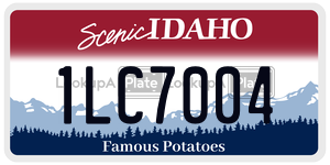 1LC7004  license plate in ID