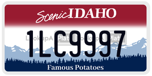 1LC9997  license plate in ID