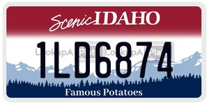1LD6874  license plate in ID