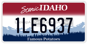 1LE6937  license plate in ID