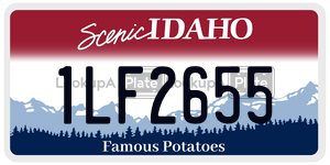 1LF2655  license plate in ID