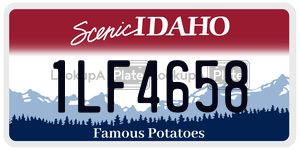 1LF4658  license plate in ID