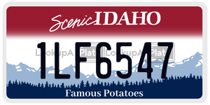 1LF6547  license plate in ID