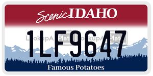 1LF9647  license plate in ID