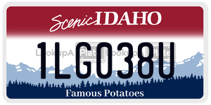 1LG038U  license plate in ID