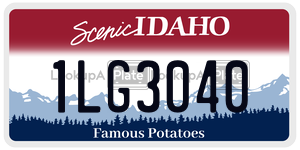 1LG3040  license plate in ID