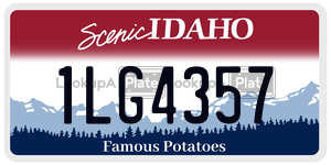 1LG4357  license plate in ID
