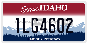 1LG4602  license plate in ID