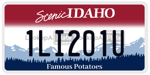 1LI201U  license plate in ID
