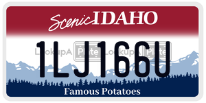 1LJ166U  license plate in ID
