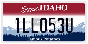 1LL053U  license plate in ID